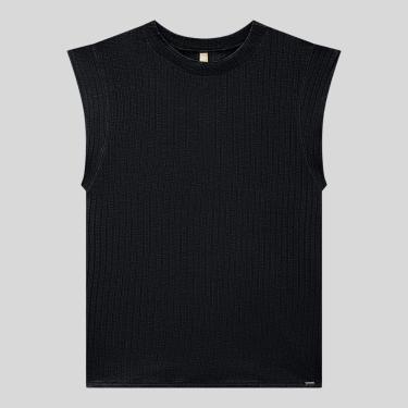 Imagem de BLUSA MANGA CURTA CANELADA-Feminino