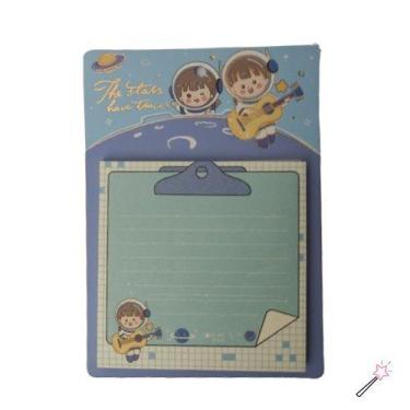 Imagem de Kit Bloco de Notas Autoadesivo Astronauta Cores:Azul - Dafu