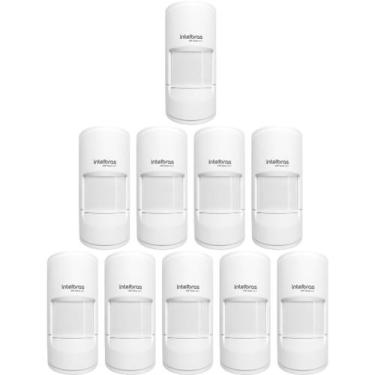Imagem de Kit 10 Sensores Alarme Com fio Infra Pet 20 Kg IVP 5001 PET Intelbras