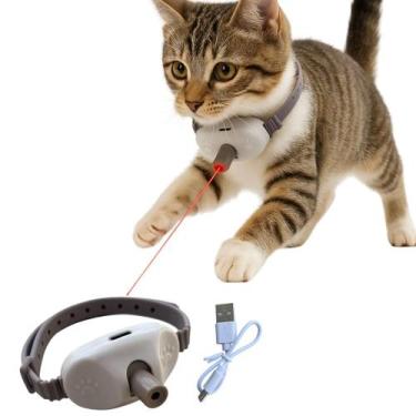 Imagem de Coleira Laser Interativo Gatos Pet Animais Estimaçao Brinquedo Caça Di