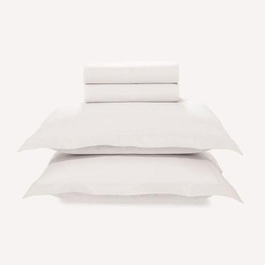 Imagem de Jogo de Cama Queen 200 Fios Karsten 100% Algodão Tom Branco