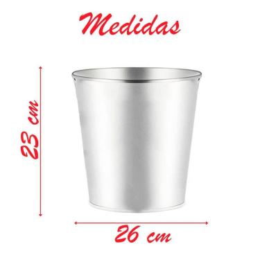 Imagem de Balde De Gelo para Cerveja Em Metal Galvanizado 7,6 Litros