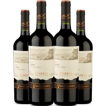 Imagem de Vinho Tinto Ventisquero Reserva Merlot 750ml Kit 4 Garrafas