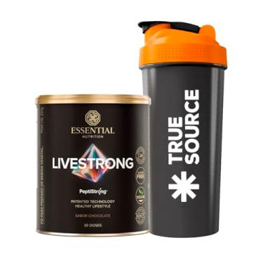 Imagem de LiveStrong – Essential Nutrition | Proteína Vegana Hidrolisada da Fava (PeptiStrong™) | Sem Açúcar, Sem Glúten, Sem Lactose | Sabores Variados + Coqueteleira (Chocolate)