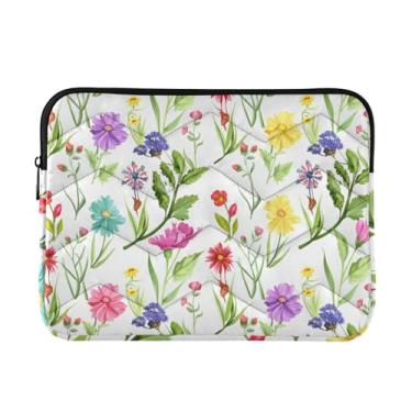 Imagem de Capas para laptop, flores coloridas, plantas, à prova de choque, capa protetora para notebook, capa para dispositivo eletrônico portátil, 15-15,6 polegadas