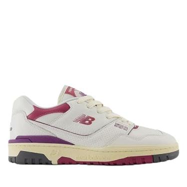 Imagem de New Balance Tênis infantil 574 V1 com cadarço, Branco azul ameixa, 39