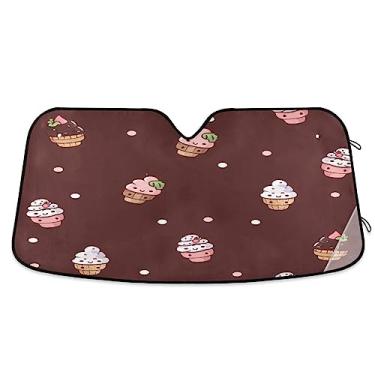 Imagem de Sweet Icecream Para-brisa Dobrável, Persianas de Janela de Carro, Proteção UV Guarda-sol Dobrável para Janela de Carro, para SUV, Para-sol de Carro