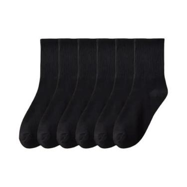 Imagem de Meias Esportivas Femininas De Cano Médio Respiráveis Para Outono/Inver