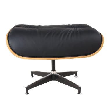 Imagem de Puff Charles Eames Couro Natural - Preto