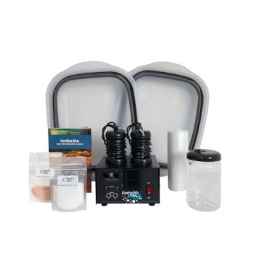 Imagem de IonizeMe Maxx Dual (unidade de 2 canais) - Potente máquina de desintoxicação iônica para pés feita nos EUA. Máquina de desintoxicação para pés resistente para remover toxinas da HEALTHandMED (pacote para iniciante)