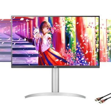 Imagem de LG Monitor Ultrafine 27 Polegadas 4K Uhd Ips Com Hdr10, Vesa Displayhdr 400, Amd Freesync E Tipo C, Branco Prata