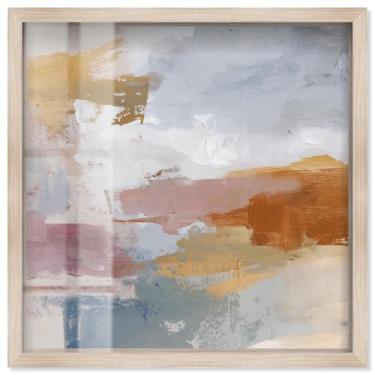 Imagem de Harbor Hues IV Shadowbox Print Sunset Wall Art por Art Remedy, moldura loira, 78 x 79 cm