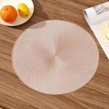 Imagem de Kit 4 ou 6 Jogo Americano Mesa Posta Antiderrapante Resistente ao Calor para Jantar (Arco rosa,6 Pecas)