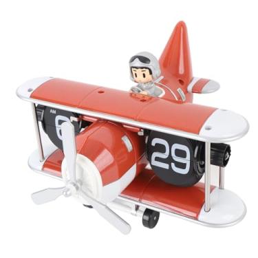 Imagem de GLOGLOW Despertador/Relógio/Relógio de Parede/rádio de Mesa Retro Alimentado por Bateria, Display de 12 Horas, Plástico, 8,46 X 8,35 Polegadas, para Sala de Estar e Quarto Flip de Avião, Nan