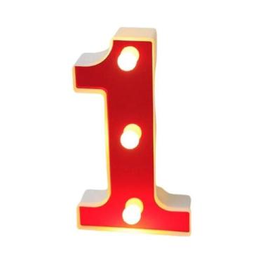 Imagem de Luzes De Letras LED Vermelhas 16CM, Luminárias De Alfabeto E Números P