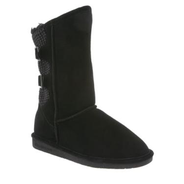 Imagem de BEARPAW Boshie femininas | Bota feminina clássica camurça | Bota feminina | Bota de inverno confortável, Black Ii, 8
