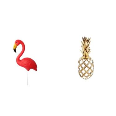 Imagem de Whtkoph Escultura de Flamingo para Jardim de Fadas E Estatueta Decorativa de Mesa em Resina Dourada, Ideal para Decoração de Primavera/Natal, Escritório, Etc.