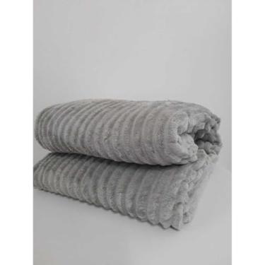 Imagem de Cobertor Manta Canelada Casal Luxo Alto Relevo - Aconchegante e Lavável em Máquina (CINZA)