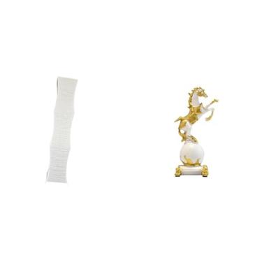 Imagem de Whtkoph Luminária de Chão para Sala de Estar com Figura de Cavalo, Coleção de Estátuas Modernas, Ornamento de Mesa, Escultura de Animal para Quarto, Peça Cent