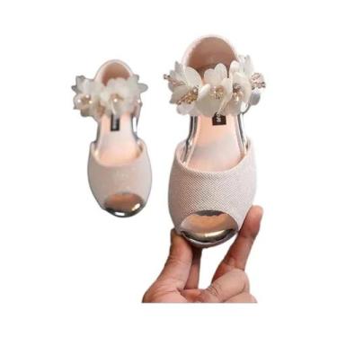 Imagem de Sandálias De Princesa Com Flores De Strass Para Meninas, Calçados De D