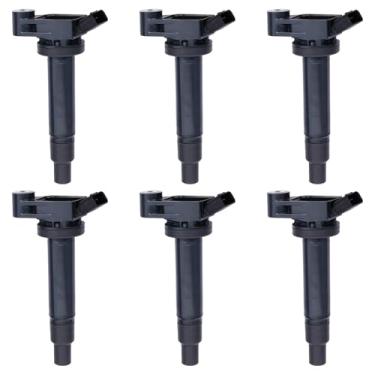 Imagem de YOMALL Pacote de bobina de ignição 6PCS UF267 serve para Siena 2001-2006, 2004-2008 Solara, 2001-2010 Highlander, 1999-2003 ES300, 2004-2006 ES330 3.0L 3.0L 3.0 3L, 9000 Peça de reposição do pacote de