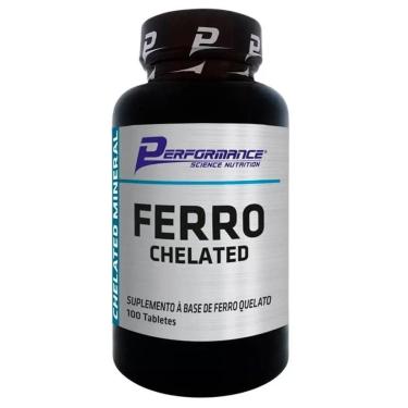 Imagem de Ferro Chelated Performance Nutrition - 100 tabletes-Unissex