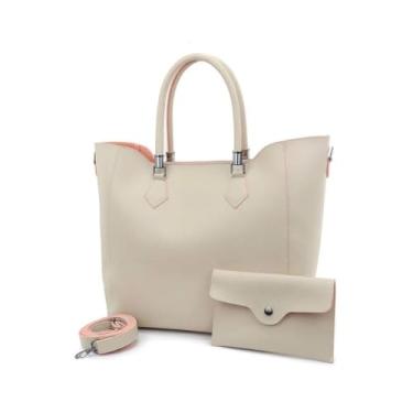 Imagem de Bolsa Helena Sacola Transversal e Necessarie Preta Trabalho Universidade e Viagem (HELENA MARFIM)