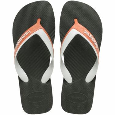 Imagem de Chinelo Havaianas Dual Masculino (Verde Olive, BR, Adulto, Faixa Numérico, M, 43, 44)