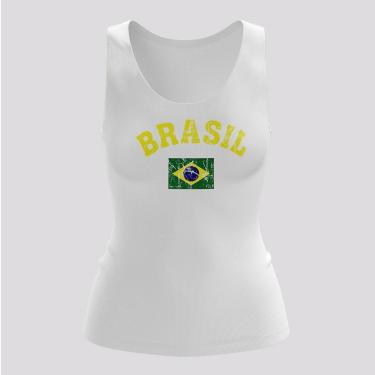 Imagem de Regata Brasil Ica Feminina Branca-Feminino