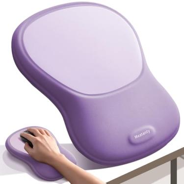 Imagem de meatanty Descanso de pulso para teclado e mouse, almofada ergonômica de suporte de pulso para computador, almofada de braço de espuma viscoelástica macia para mesa, digitação de laptop de escritório