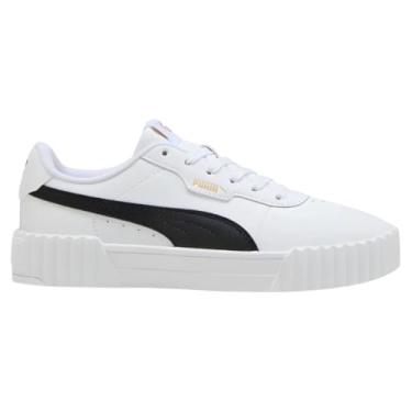 Imagem de Tênis Puma Carina 3.0 BDP Branco Preto e Dourado - Feminino - 40 - Branco
