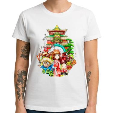 Imagem de Camiseta A Viagem de Chihiro Estúdio Ghibli Anime Unissex Camisa 100% 
