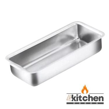 Imagem de Forma Assadeira Pão 3 Caseiro Bolo Inglês Retangular 30x14cm - Fortpla