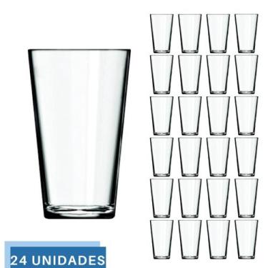 Imagem de Jogo 24 Copo Cairo 350ml Vidro Suco Agua Transparente Nadir - NADIR FI