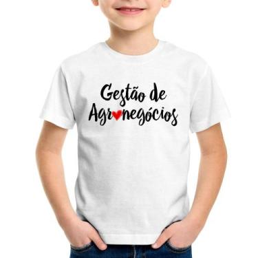 Imagem de Camiseta Infantil Gestão de agronegócios por amor - Foca na Moda, Bran