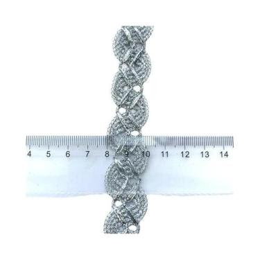 Imagem de Rendas De Seda Dourada E Prateada 4m Pacote Para Tecido De Cortina Cos