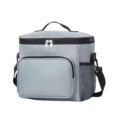 Imagem de Bolsa Térmica Grande e Portátil para Marmita com Alça Ideal para o Uso Diário Piquenique de Viagem(CB-5 Cinza)