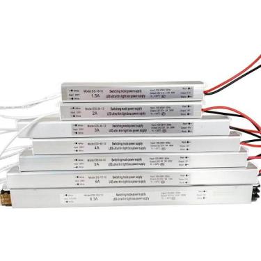 Imagem de Fonte De Alimentação LED Ultrafina 12V 24V Interruptor 24W 36W 48W 60W