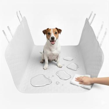 Imagem de Capa Protetora Pet Carro Impermeável para Banco Traseiro Luxo Transporte Pet Carro(Branco)