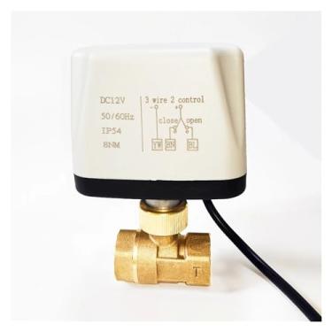 Imagem de TBZFNZXF Válvula elétrica de 1/5.1 cm, retorno de desligamento com AC220V, DN15, válvula de água elétrica de latão de 2 vias, substitui a válvula solenoide para aquecimento solar