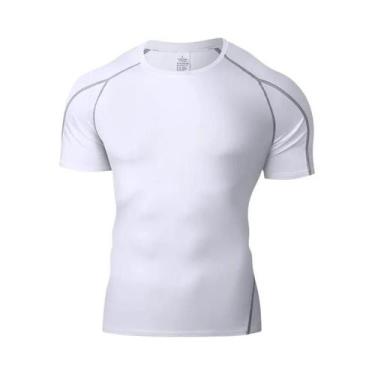 Imagem de Camiseta De Corrida Masculina De Verão, Elástica, Para Academia, Fitne
