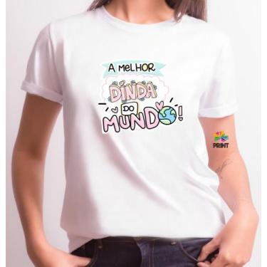 Imagem de Camiseta Adulto A Melhor Dinda do Mundo Est. Mafu- Madrinha Dia da Mae