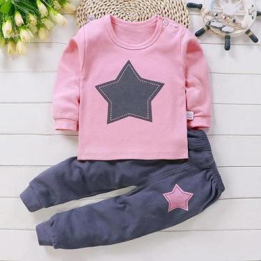 Imagem de Pijamas De Outono Para Crianças Conjunto De Pijama De Manga Longa Para