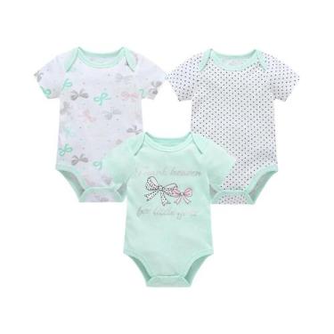 Imagem de Conjunto De 3 a 6 Peças De Macacões Rosa De Unicórnio Para Bebês Menin