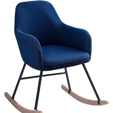 Imagem de Capas elásticas para cadeira de balanço com braços para cadeira de descanso com destaque nas costas altas - Proteja sua cadeira com capa protetora elegante para casa, quarto e sala de jantar