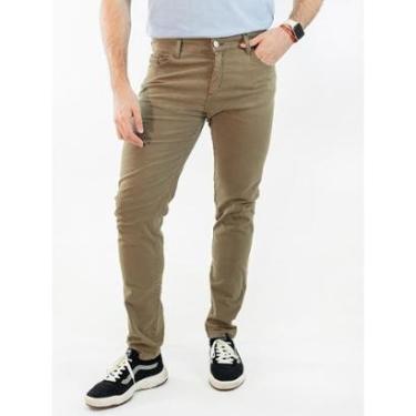 Imagem de Calça Masculina Sarja Skinny Cores Neutras Elastano Anticorpus-Feminino