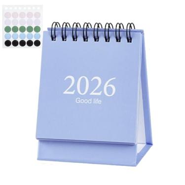 Imagem de Calendário de mesa em pé, janeiro de 2026 a julho de 2027, agenda diária | Calendário em pé | para casa, local de trabalho, biblioteca, balcão, sala de reuniões