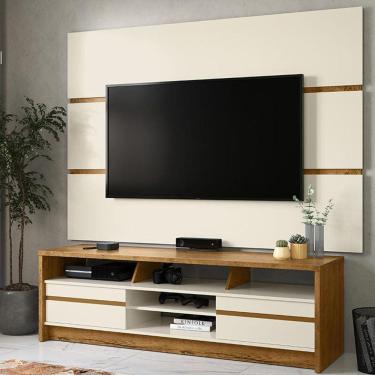Imagem de Conjunto de Painel e Rack Para TV Sala 65 Polegadas Palazzio