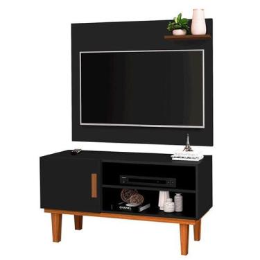 Imagem de Conjunto Painel e Rack Denver Sala TV até 42 Polegadas - CARMOLAR MÓVE