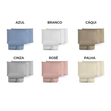 Imagem de Lençol Percal 180 Fios 100% Algodão Solteiro Casal Queen King Elástico
